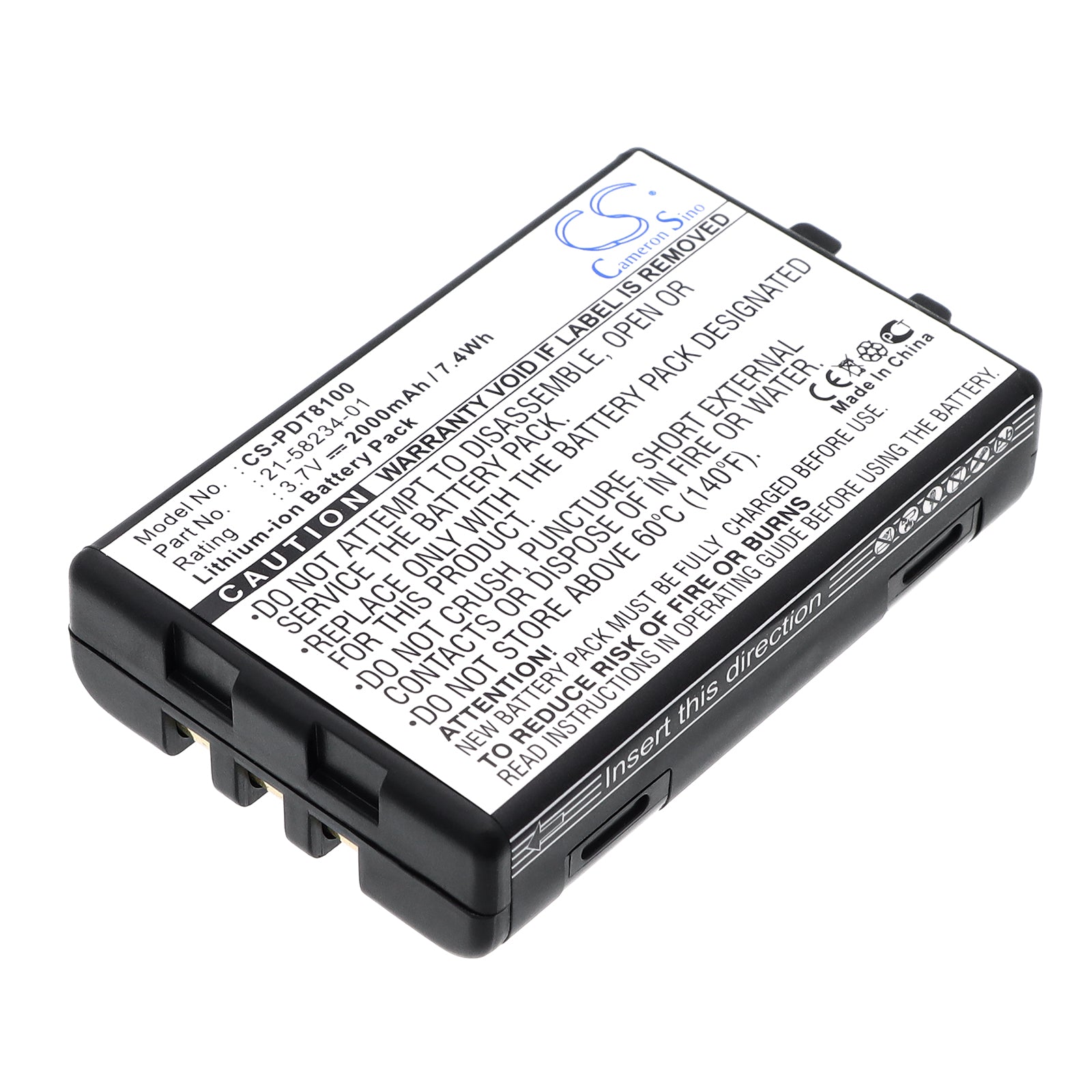 3.7V 2000mAh Li-ion Barcode/Scanner Battery for Symbol