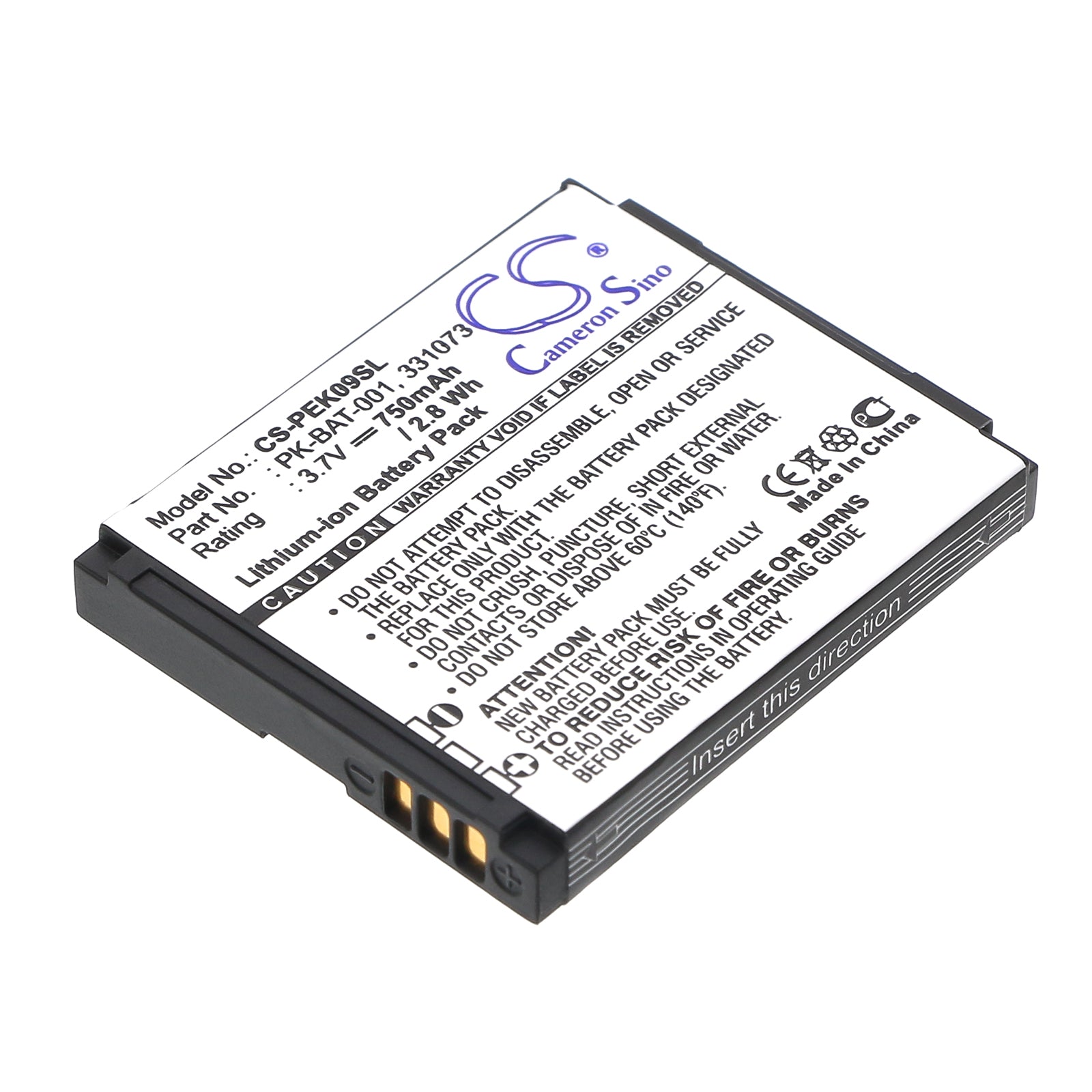 3.7V 750mAh Li-ion Mobile/SmartPhone Battery for Peek