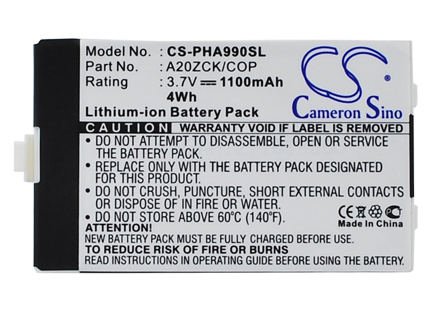 3.7V 1100mAh Li-ion Mobile/SmartPhone Battery for Philips