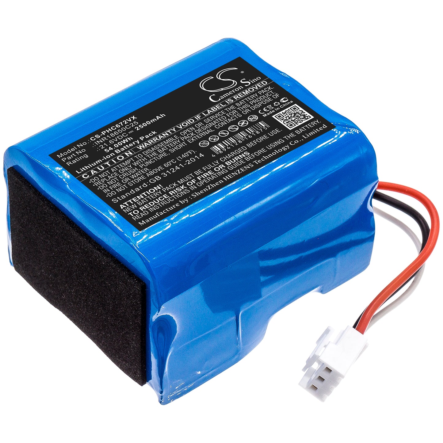 CS-PHC672VX Replacement Battery – Compatible with FC6721, FC6721/01, FC6721-01, FC6722, FC6722/01, FC6723, FC6723/01, FC6725, FC6725/01, FC6726, FC6726/01, FC6727/01, FC6728, FC6728/01, FC6728/01R1, FC6729, FC6729/01, SpeedPro, SpeedPro 6727/01, SpeedPro Aqua