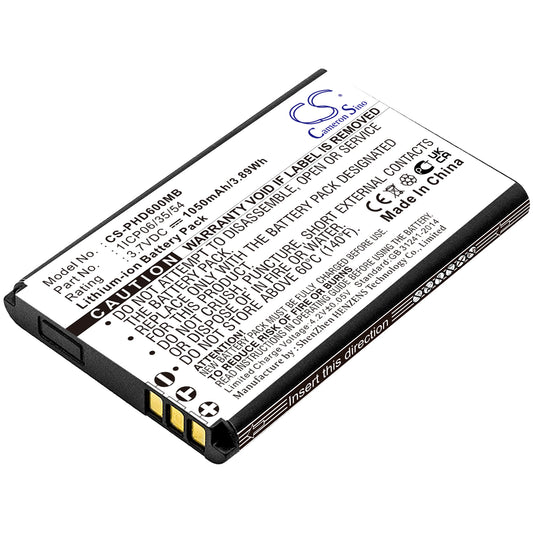 3.7V 1050mAh/3.89Wh Li-ion BabyPhone Battery for Detewe