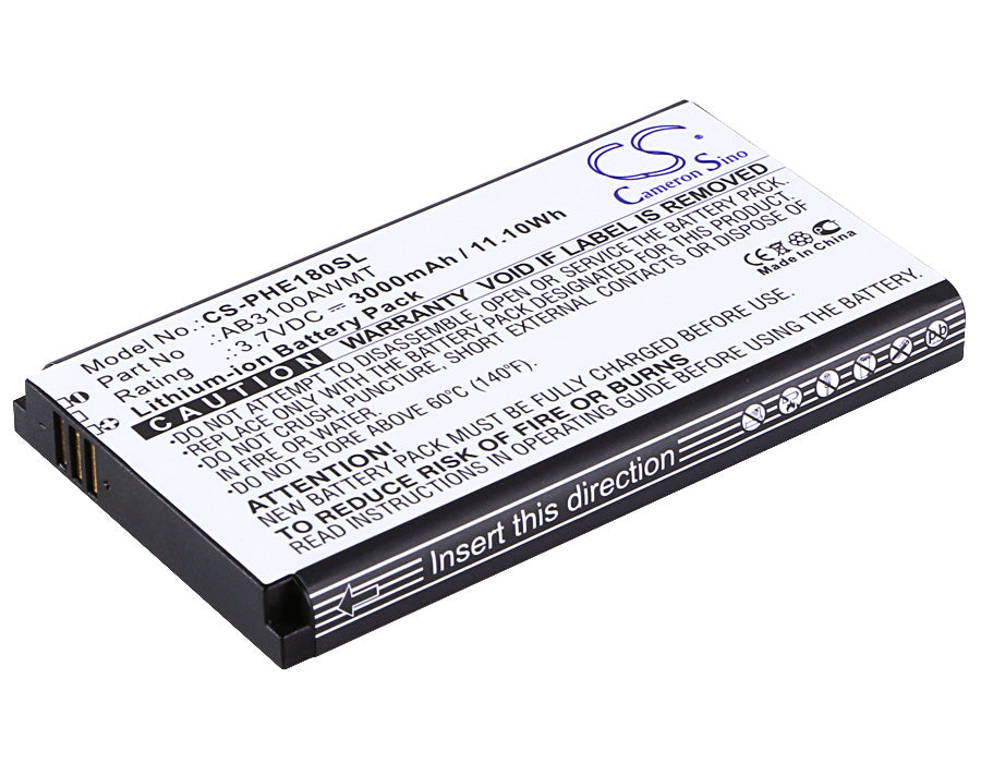 3.7V 3000mAh/11.10Wh Li-ion Mobile/SmartPhone Battery for Philips