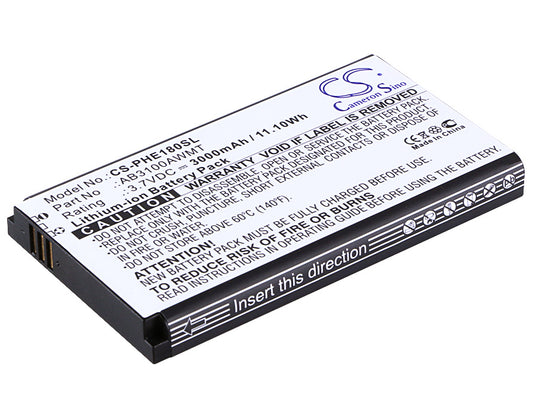 3.7V 3000mAh/11.10Wh Li-ion Mobile/SmartPhone Battery for Philips