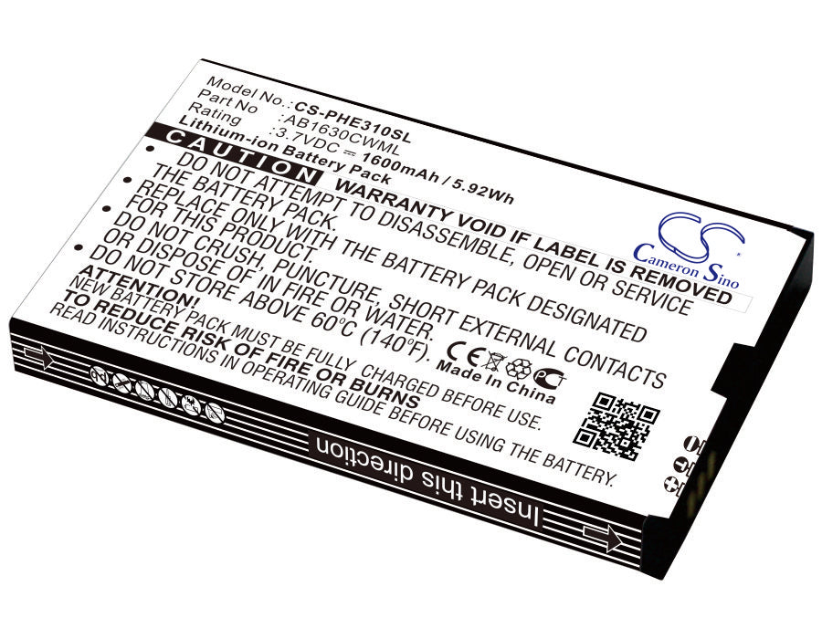 CS-PHE330SL Replacement Battery – Compatible with E330, Xenium E330
