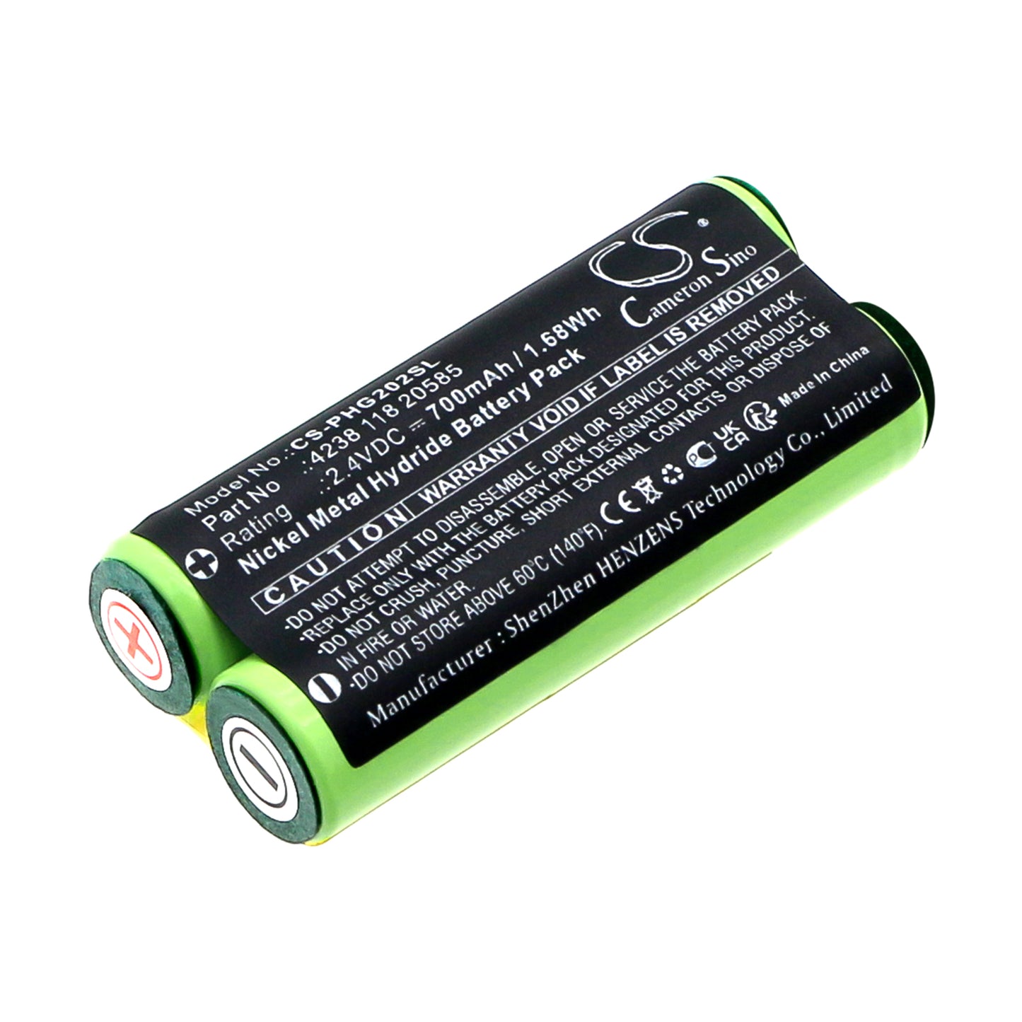 CS-PHG202SL Replacement Battery – Compatible with Norelco BG2028, XA2029 Body Groomer