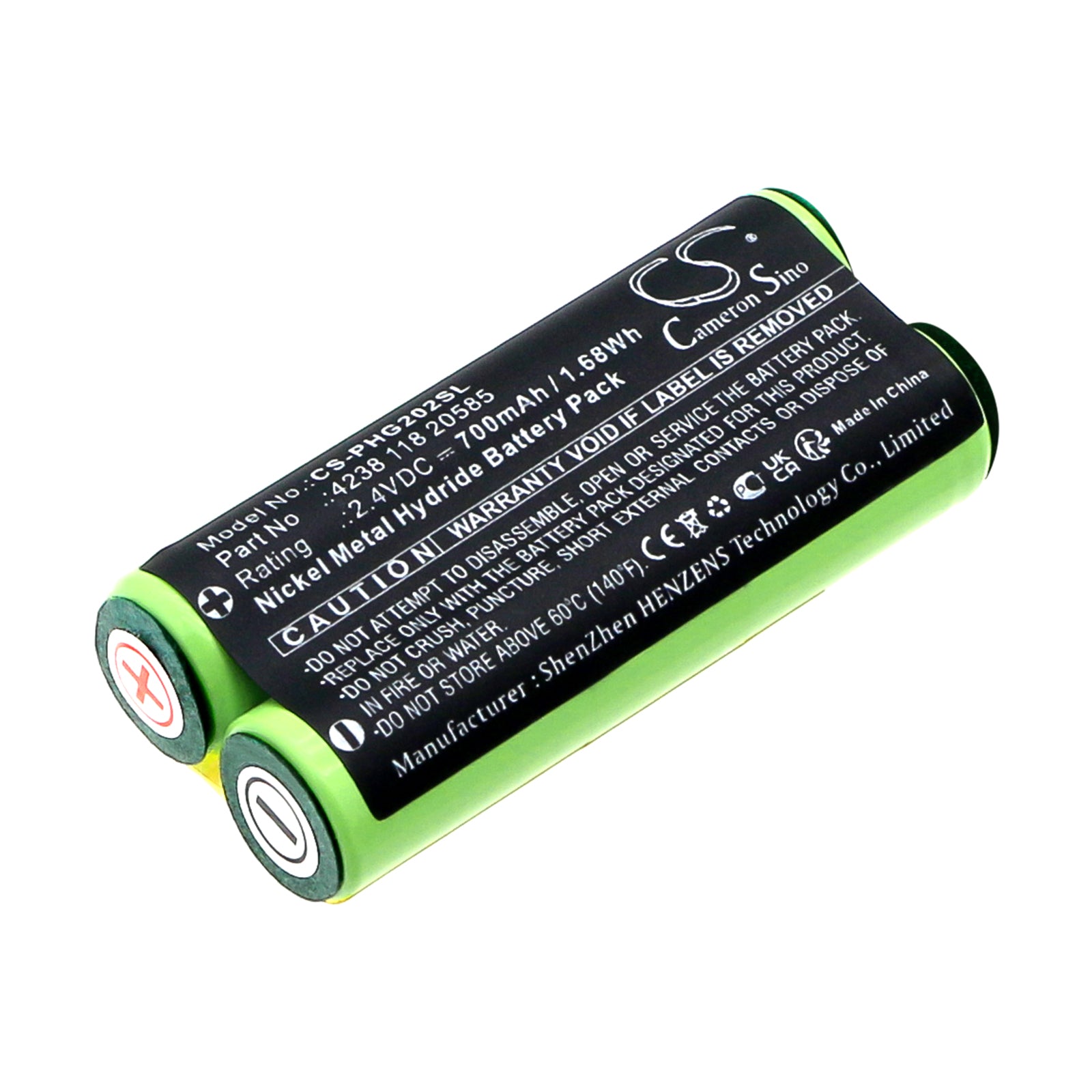 CS-PHG202SL Replacement Battery – Compatible with Norelco BG2028, XA2029 Body Groomer
