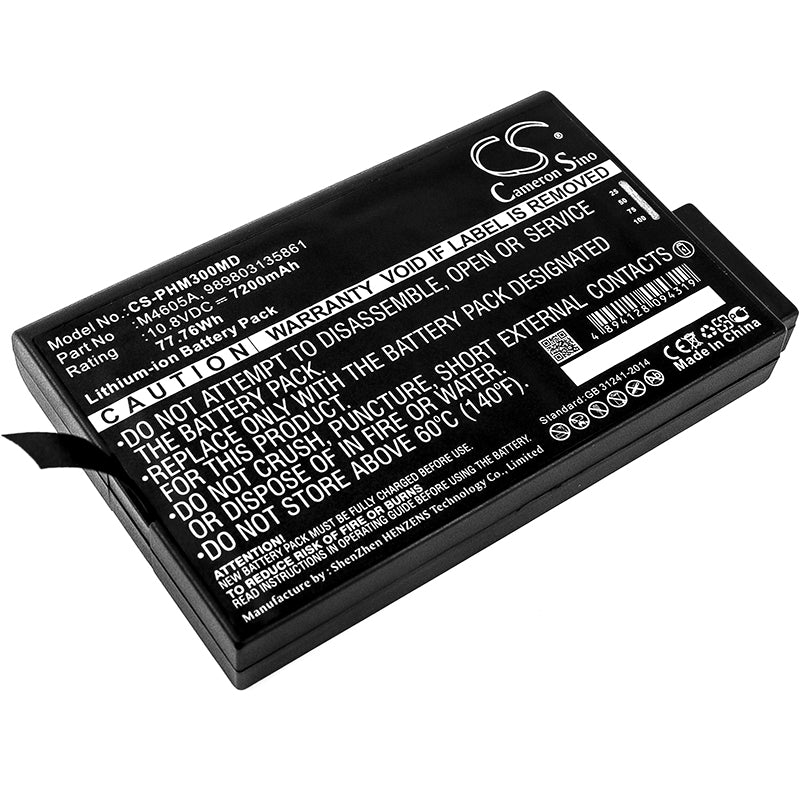10.8V 7200mAh/77.76Wh Li-ion Medical Battery for Philips