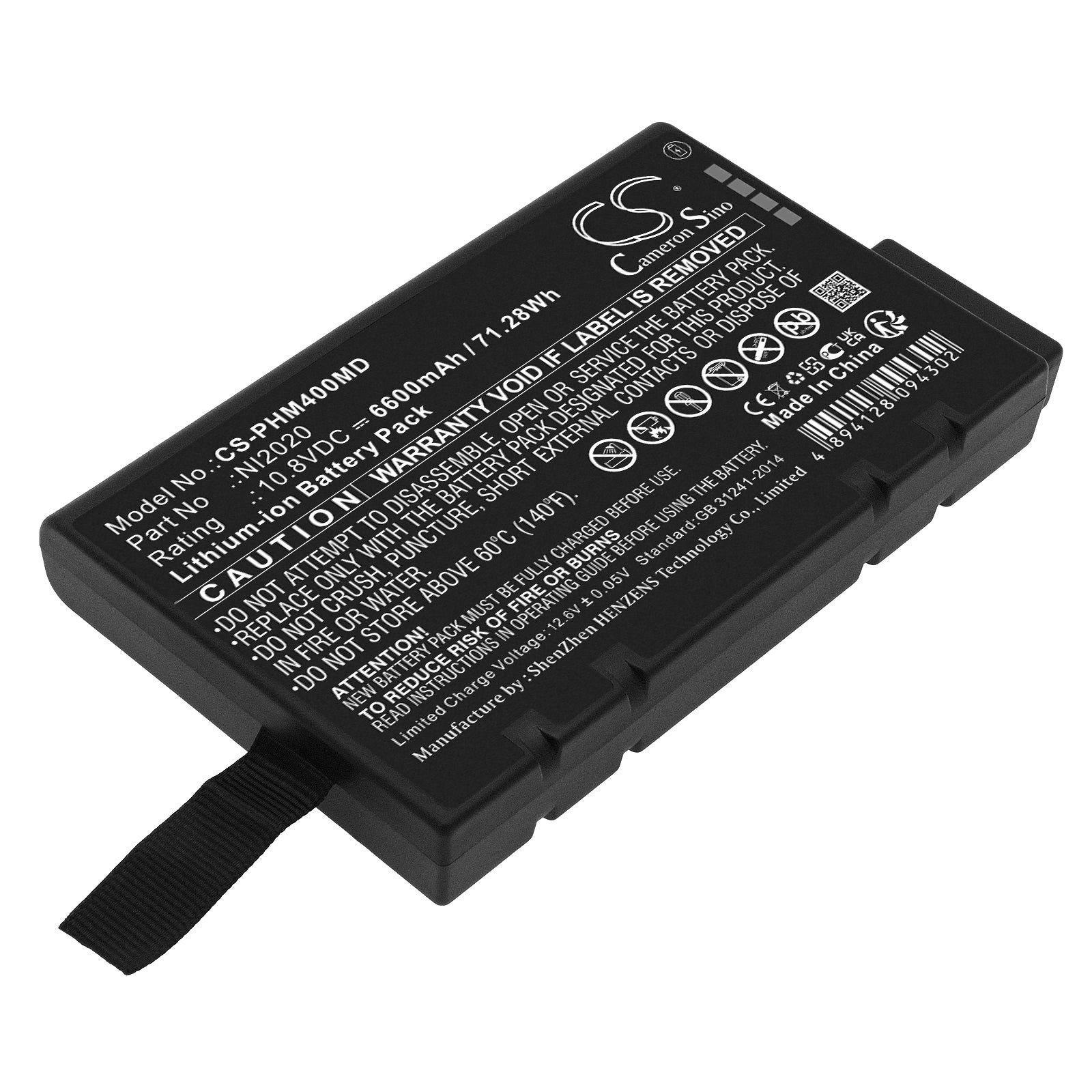10.8V 6600mAh/71.28Wh Li-ion Medical Battery for Blease