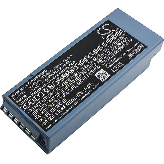 12V 4200mAh/50.40Wh Li-MnO2 Medical Battery for Philips