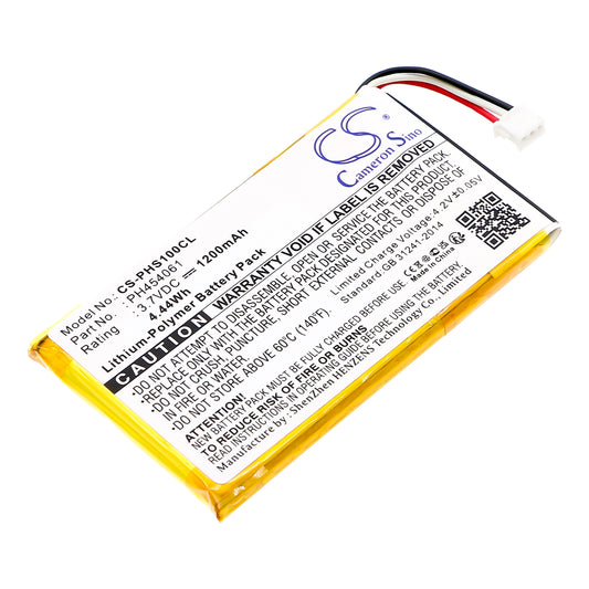 3.7V 1200mAh/4.44Wh Li-Polymer Cordless Phone Battery for Philips