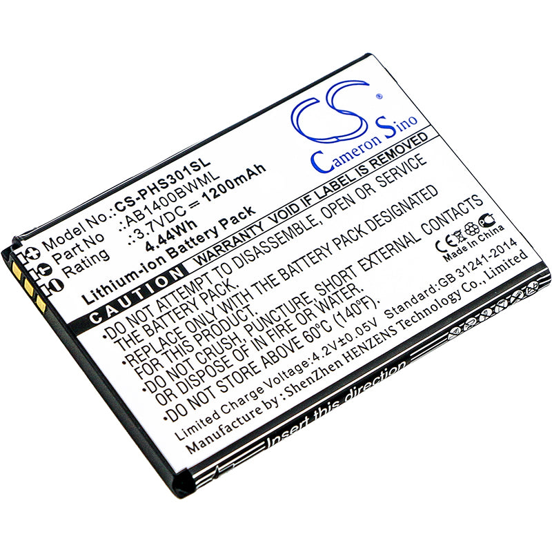 CS-PHS301SL Replacement Battery – Compatible with S301, S308, Xenium S301, Xenium S308