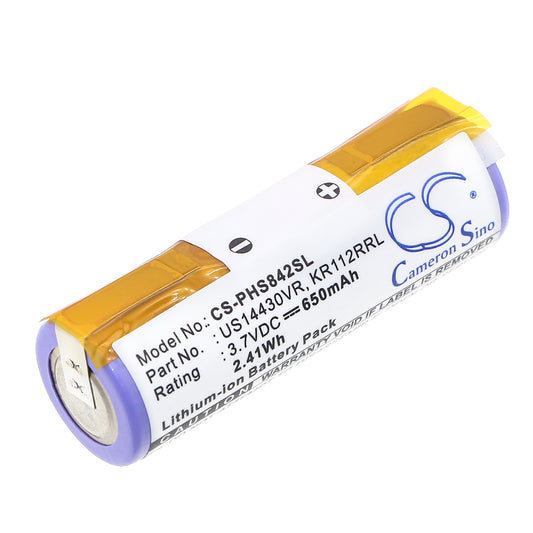 3.7V 650mAh/2.41Wh Li-ion Shaver Battery for Philips