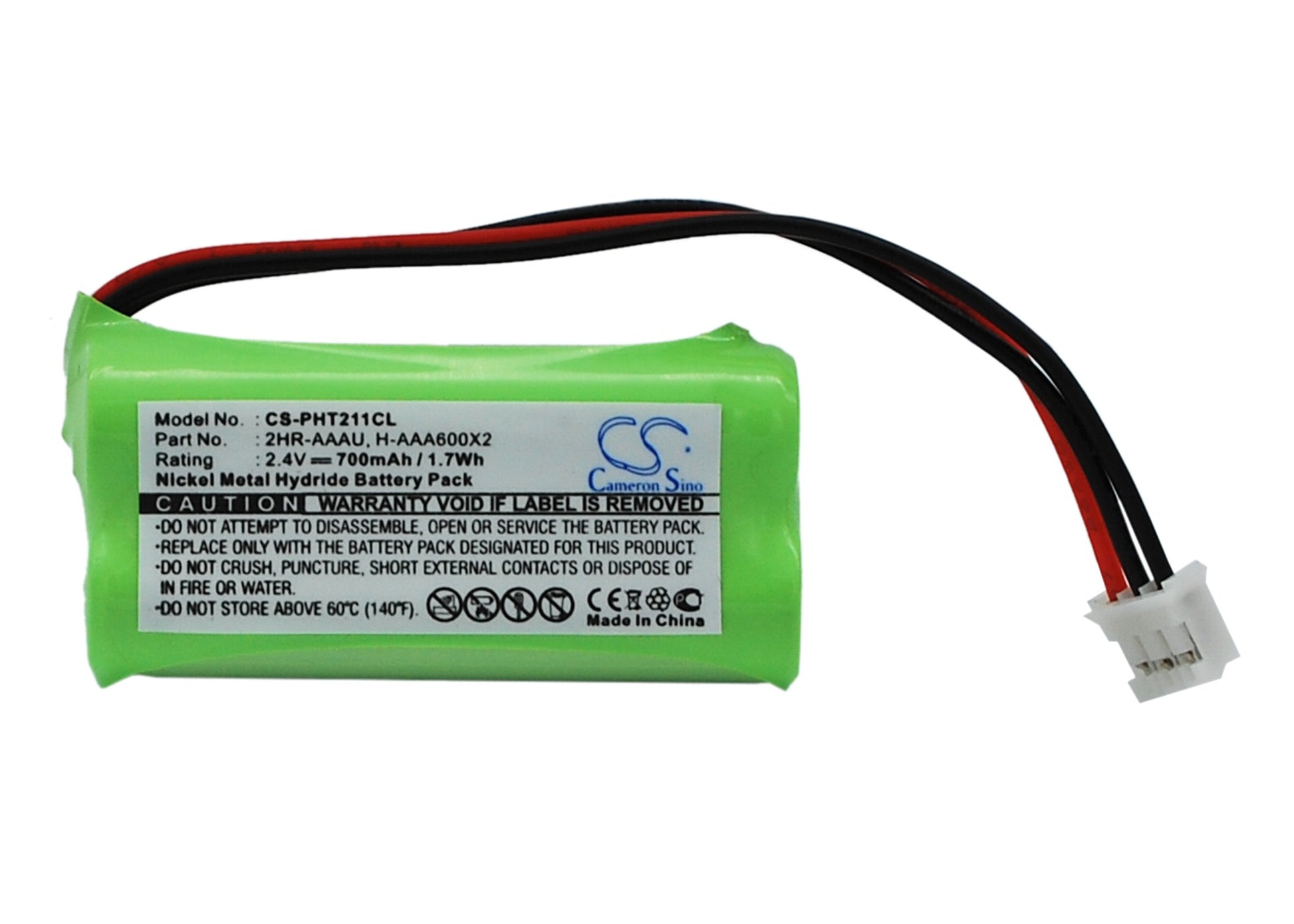 2.4V 700mAh/1.68Wh Ni-MH Cordless Phone Battery for Philips