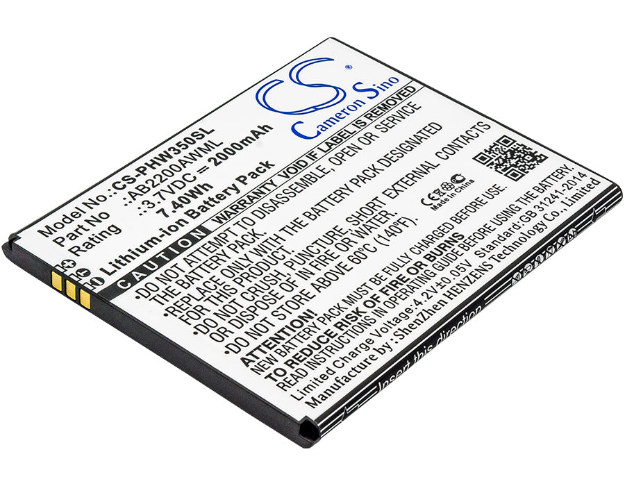 CS-PHW350SL Replacement Battery – Compatible with W3500, W3509, Xenium W3500, Xenium W3509