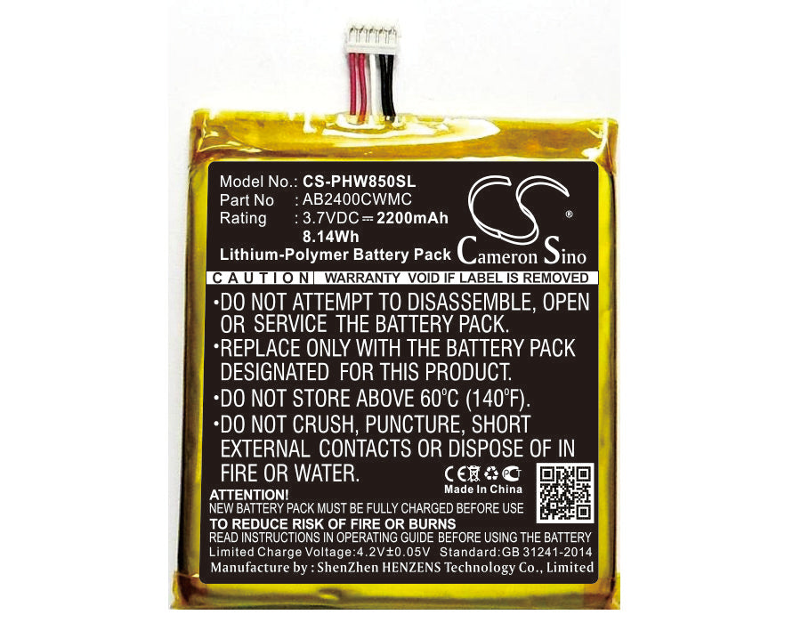 CS-PHW850SL Replacement Battery – Compatible with W8500, Xenium W8500