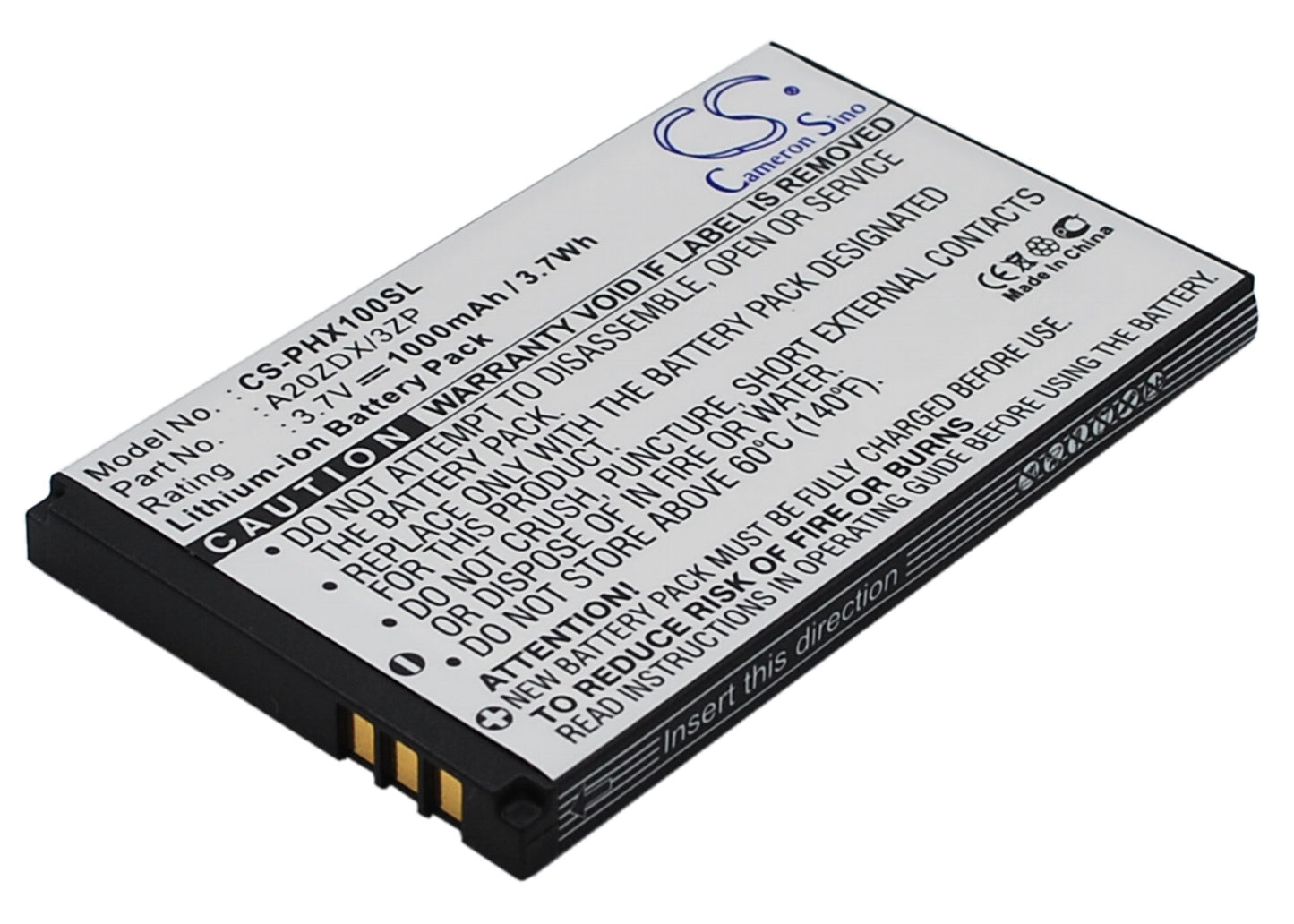 3.7V 1000mAh Li-ion Mobile/SmartPhone Battery for Philips