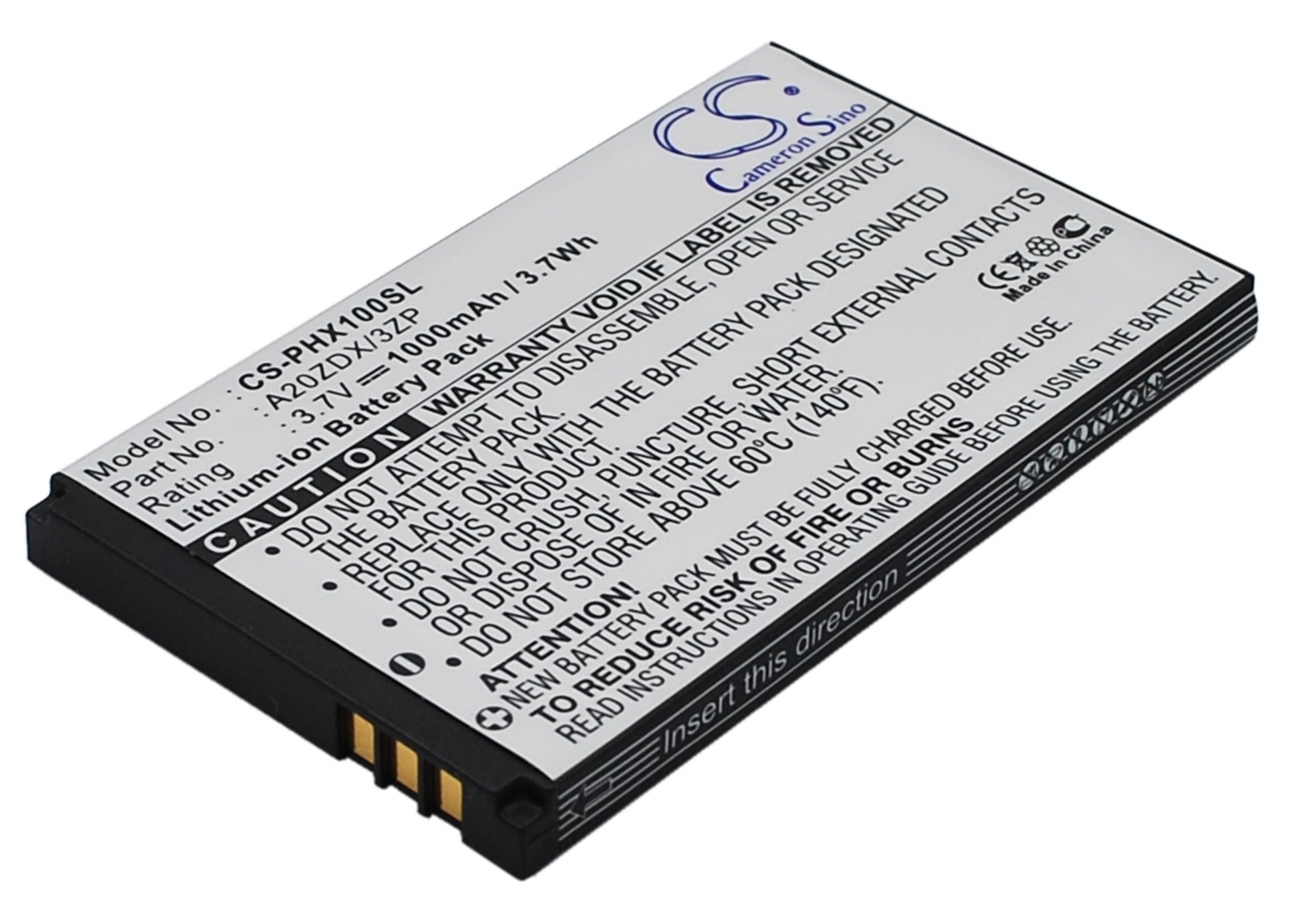 3.7V 1000mAh Li-ion Mobile/SmartPhone Battery for Philips