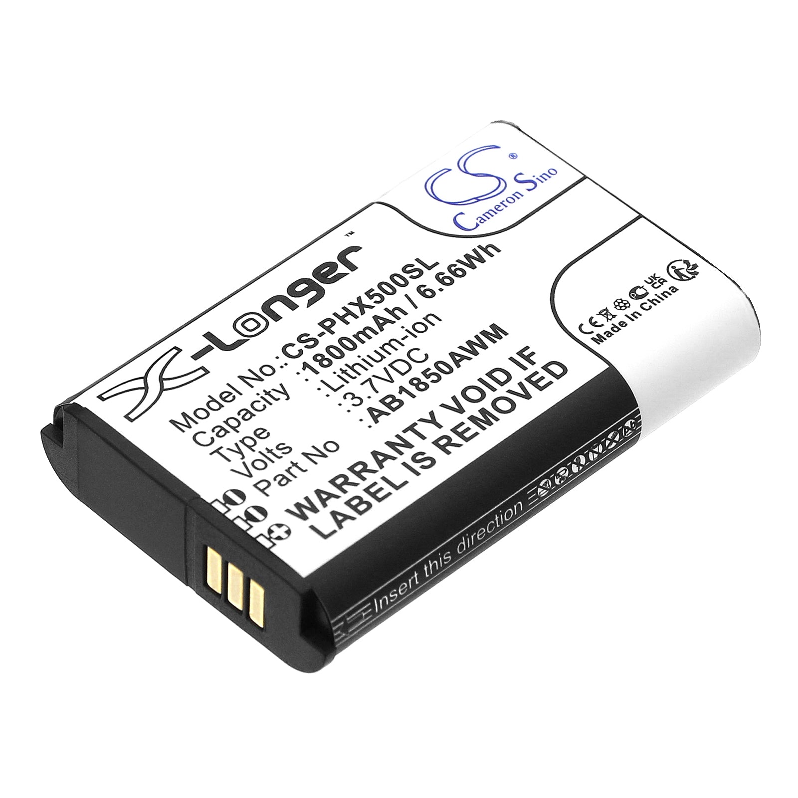 3.7V 1800mAh/6.66Wh Li-ion Mobile/SmartPhone Battery for Philips