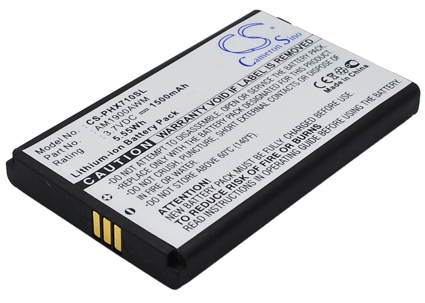 3.7V 1500mAh Li-ion Mobile/SmartPhone Battery for Philips