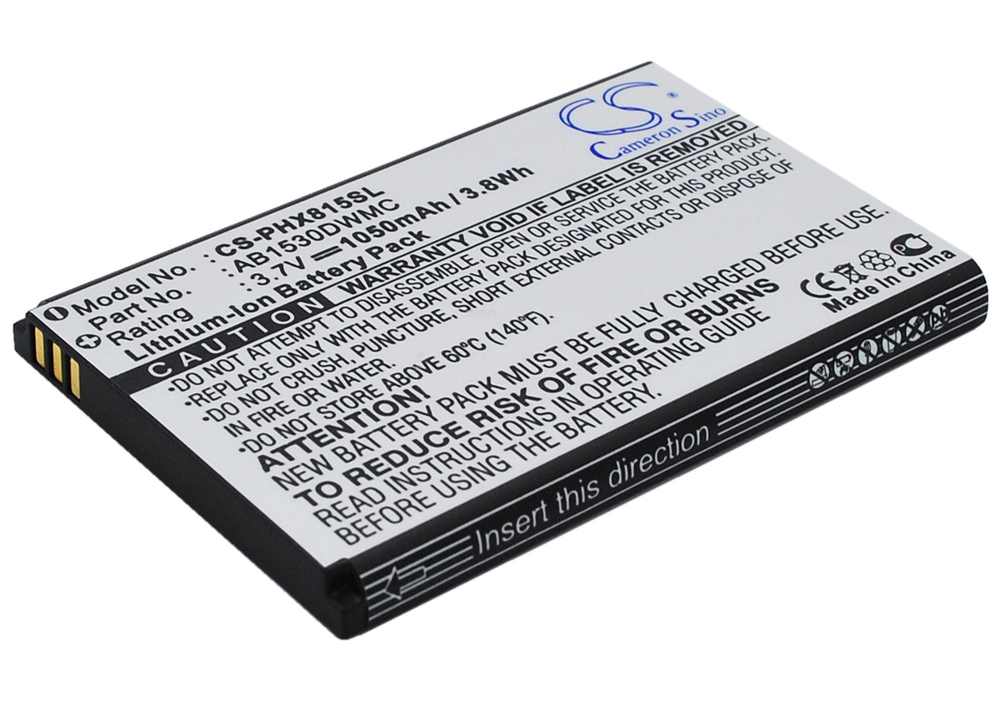 3.7V 1050mAh/3.89Wh Li-ion Mobile/SmartPhone Battery for I-Mobile