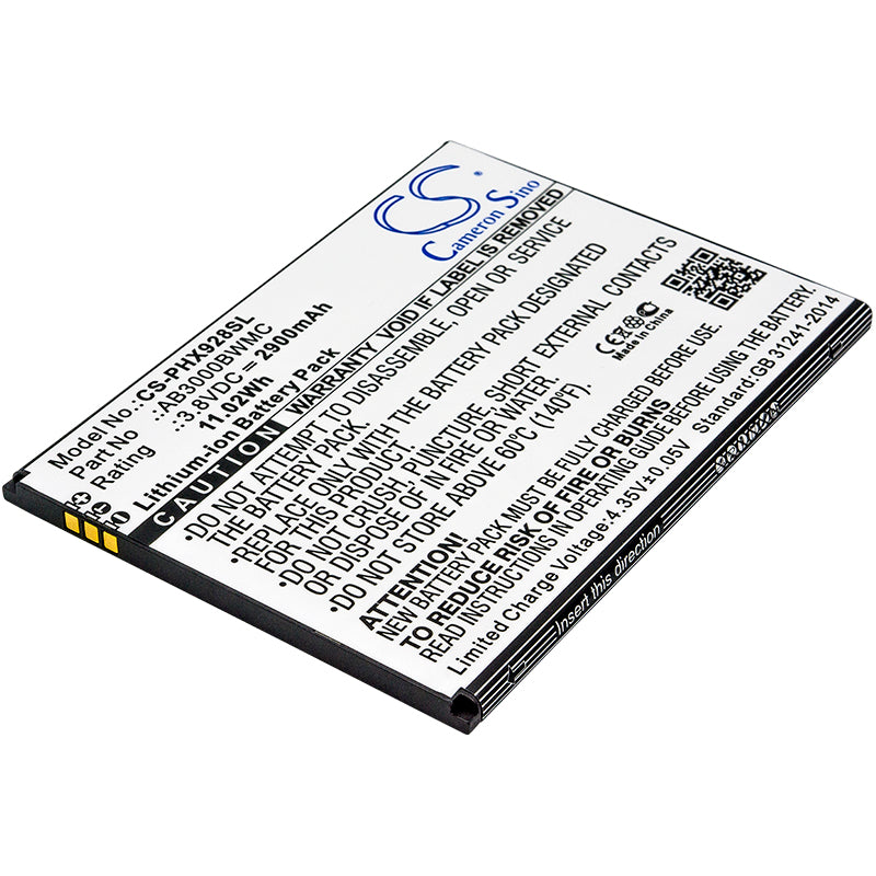 3.8V 2900mAh/11.02Wh Li-ion Mobile/SmartPhone Battery for Philips