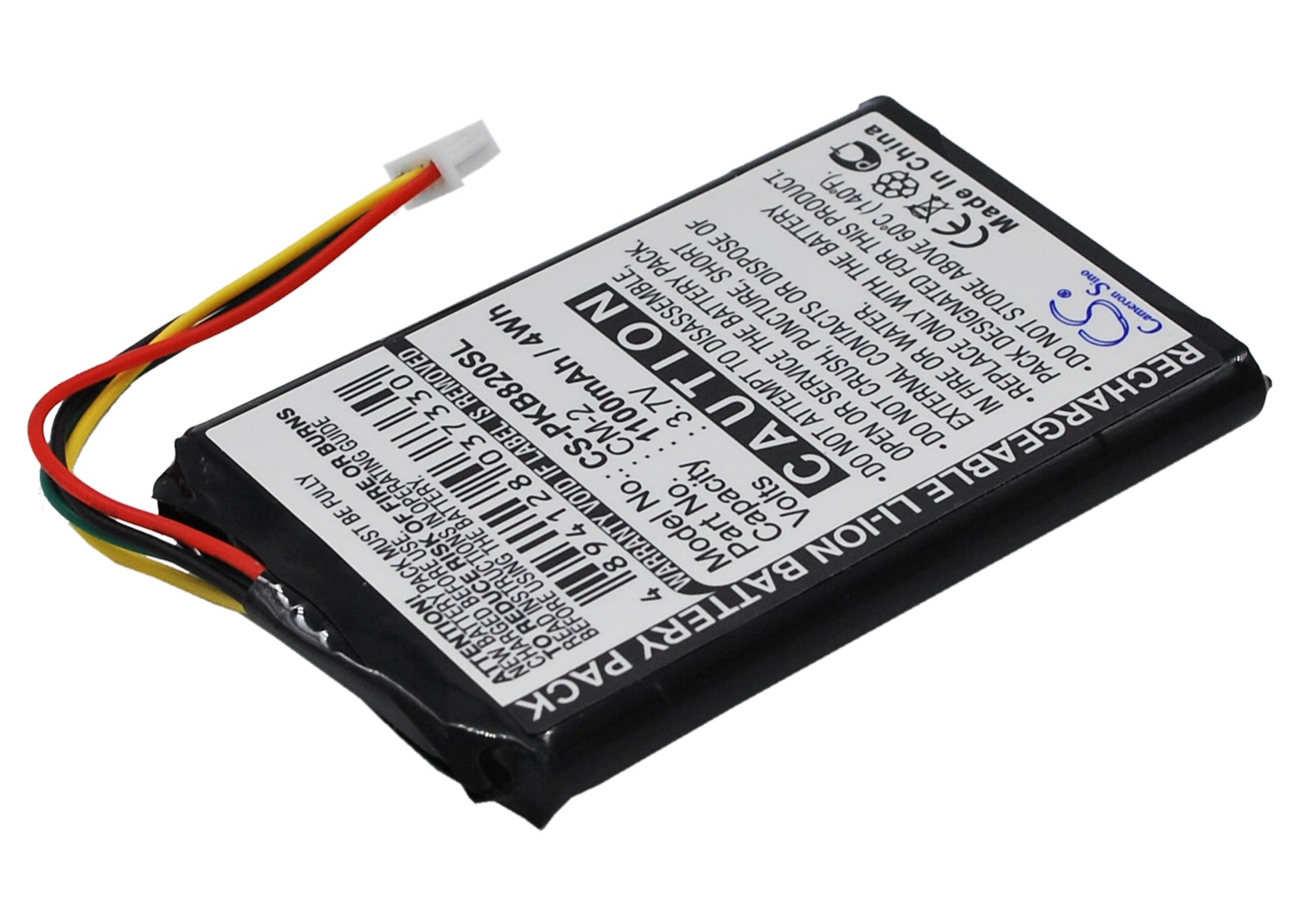 3.7V 1100mAh Li-ion GPS/Navigator Battery for Packard Bell