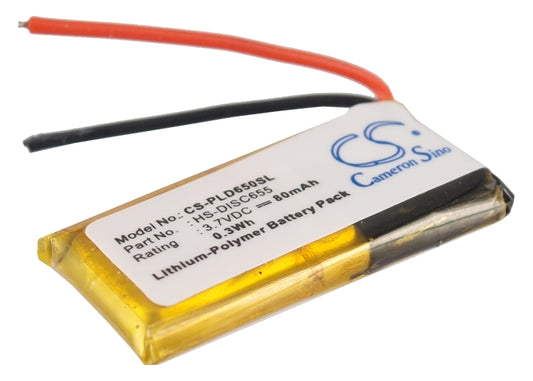 3.7V 80mAh/0.30Wh Li-Polymer Wireless Headset Battery for Plantronics