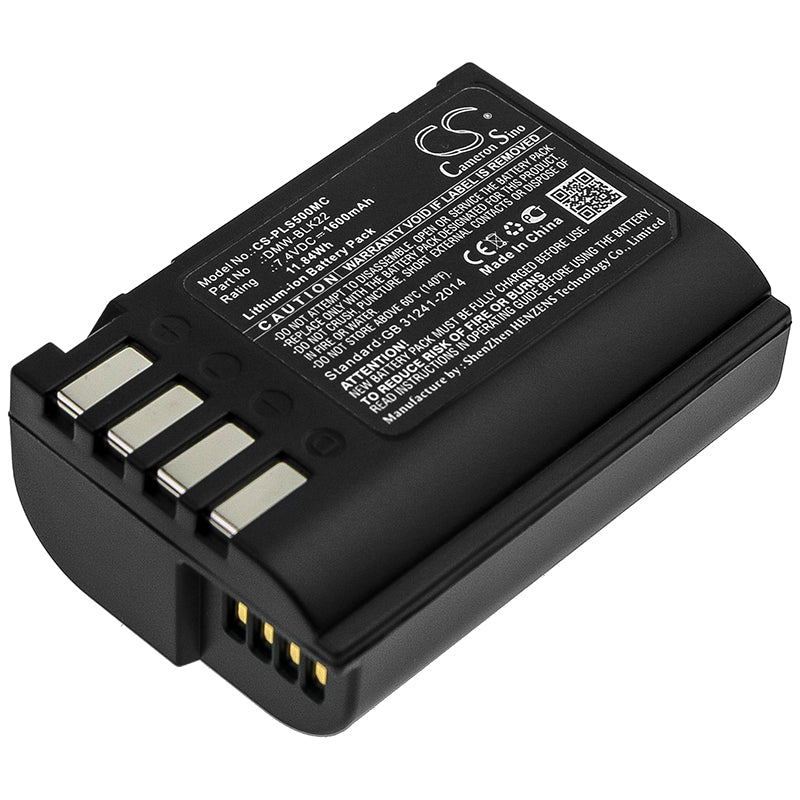 CS-PLS500MC Replacement Battery – Compatible with Lumix DC-S5, Lumix DC-S5K, Lumix G9, Lumix GH5, Lumix GH5S
