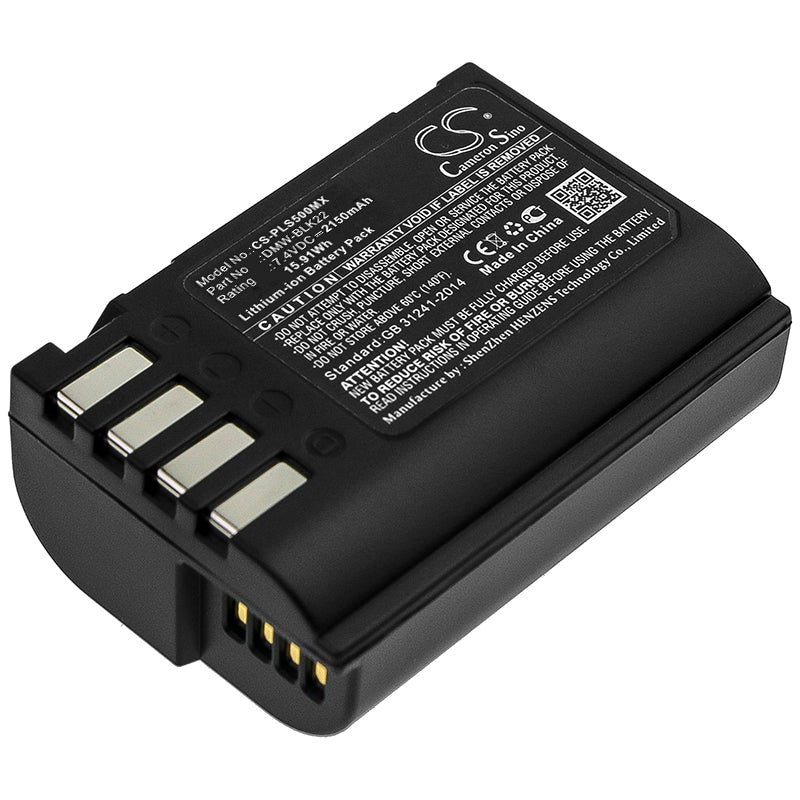 CS-PLS500MX Replacement Battery – Compatible with Lumix DC-S5, Lumix DC-S5K, Lumix G9, Lumix GH5, Lumix GH5S