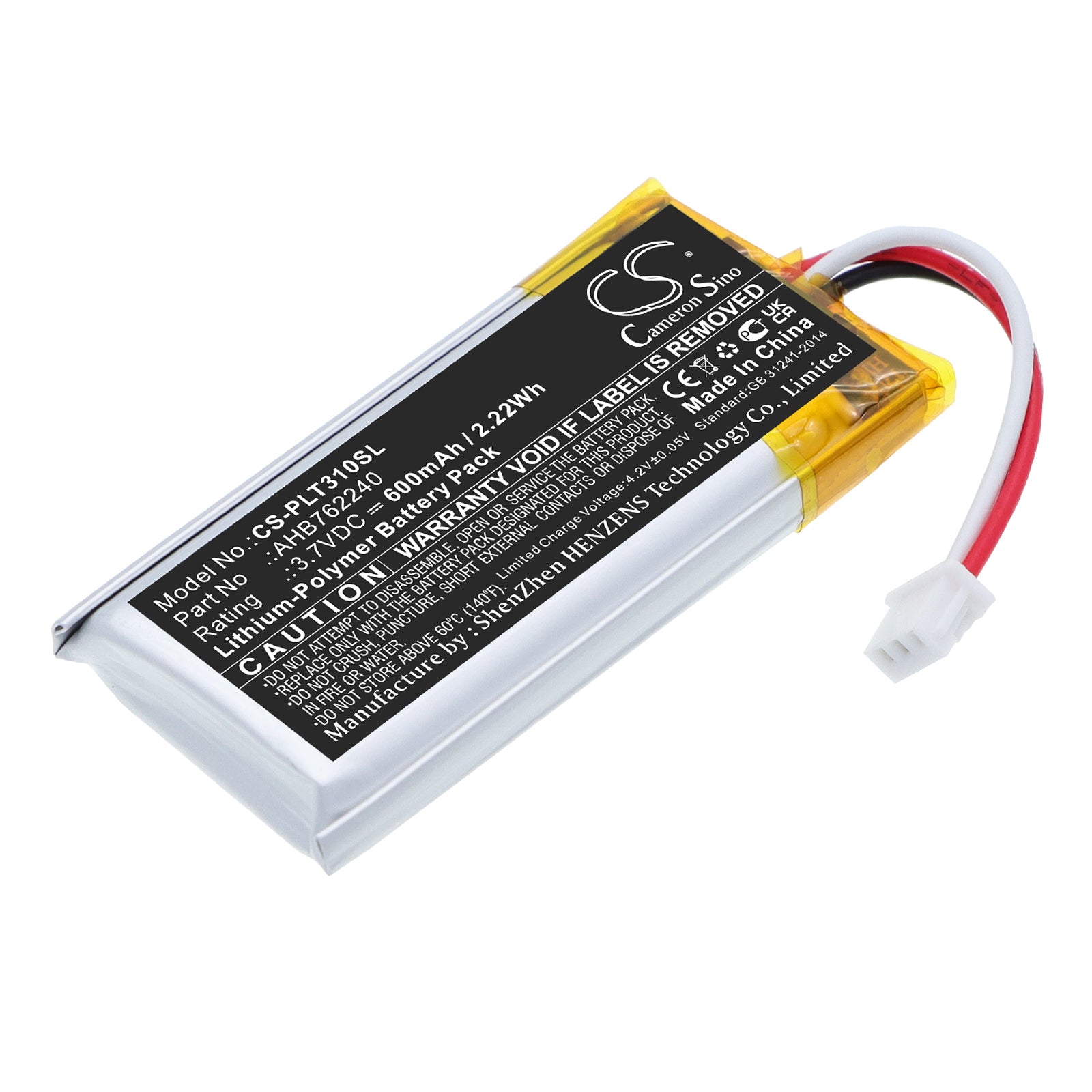 CS-PLT310SL Replacement Battery – Compatible with Backbeat Fit 3100 Wireless Cha, Backbeat Fit 3200 Wireless Cha