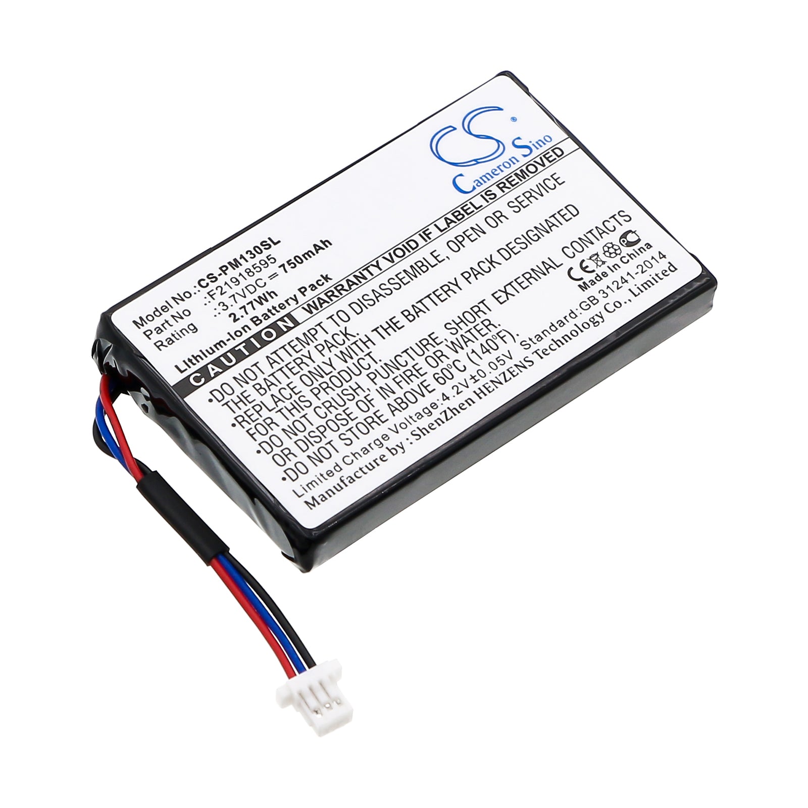 3.7V 750mAh/2.78Wh Li-ion PDA/Pocket PC Battery for Palm