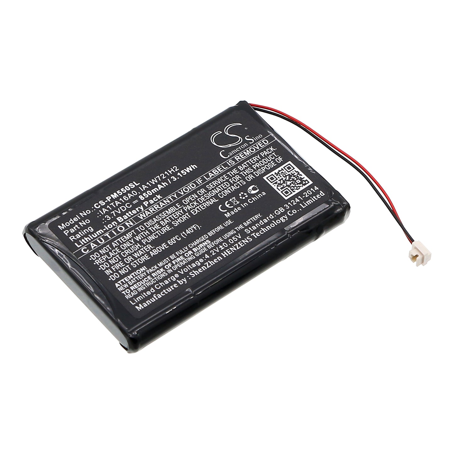 3.7V 850mAh Li-ion PDA/Pocket PC Battery for Palm