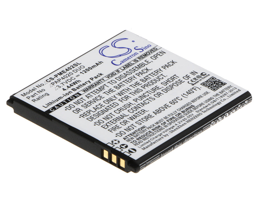 3.7V 1200mAh/4.44Wh Li-ion Mobile/SmartPhone Battery for Prestigio