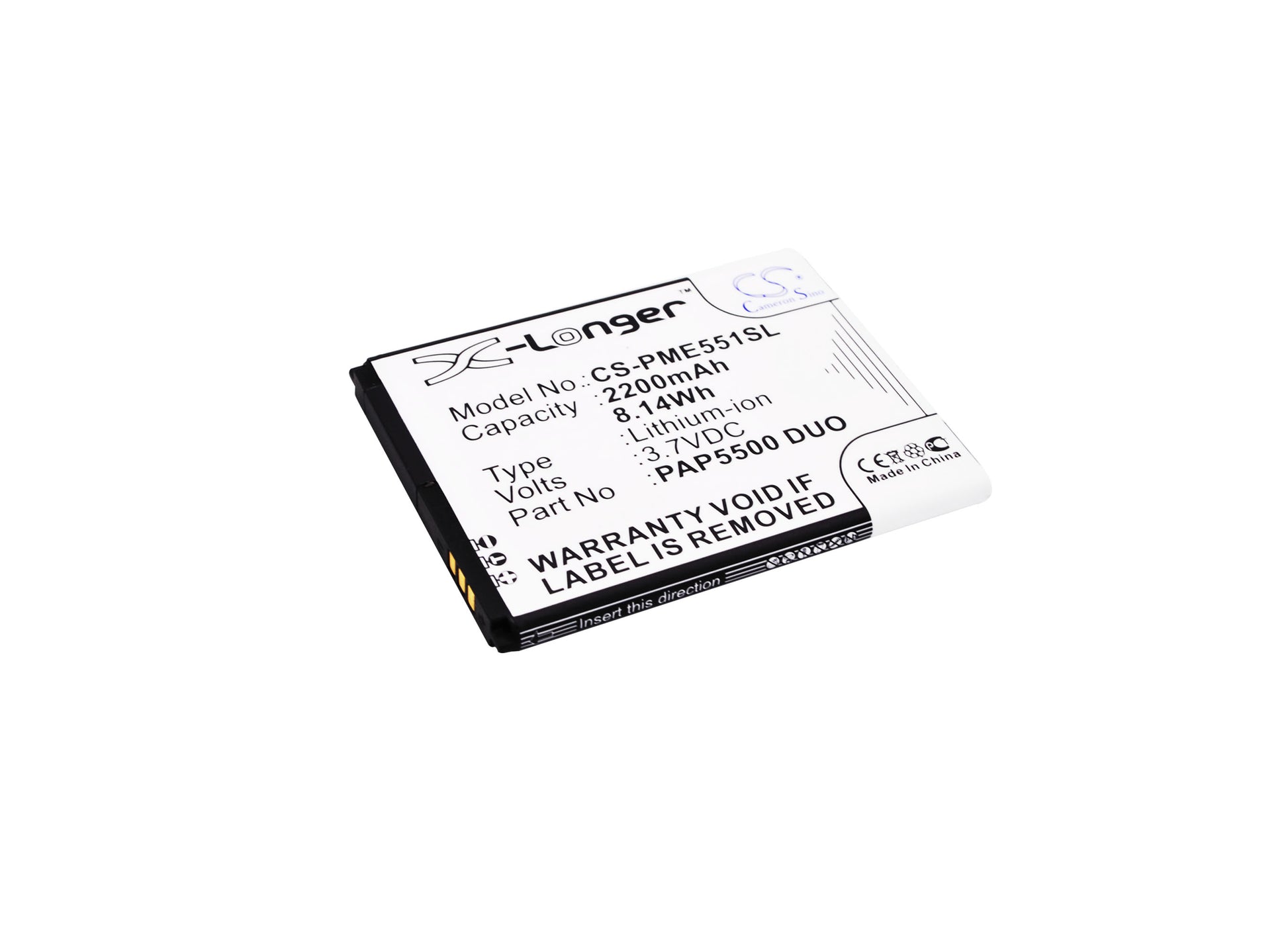 3.7V 2200mAh/8.14Wh Li-ion Mobile/SmartPhone Battery for Prestigio
