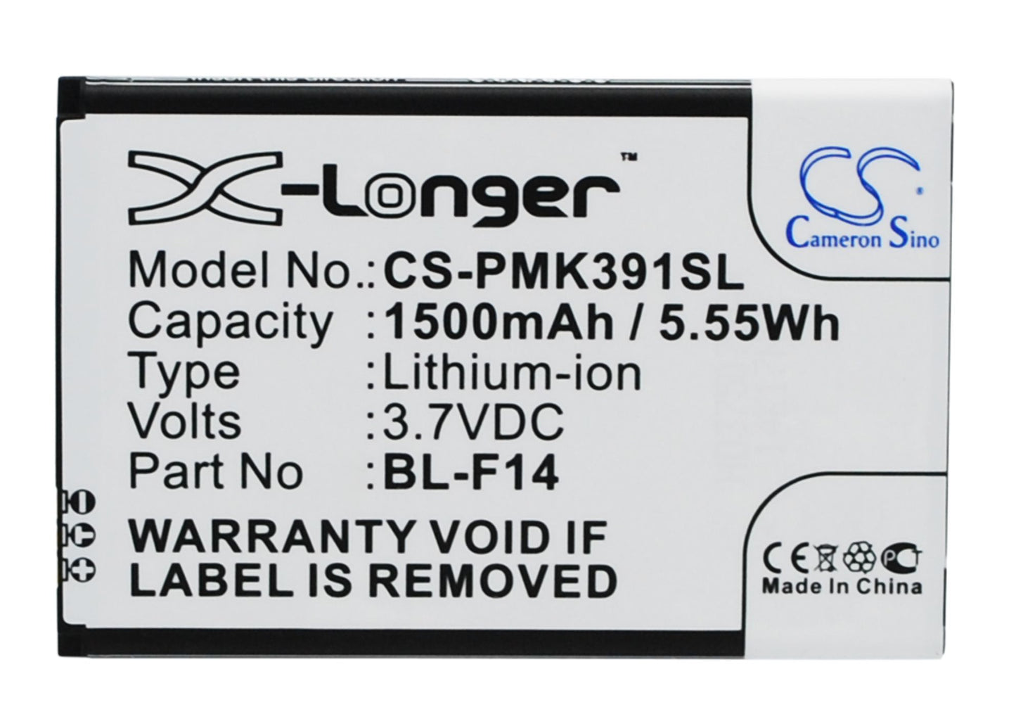 3.7V 1500mAh/5.55Wh Li-ion Mobile/SmartPhone Battery for PHICOMM