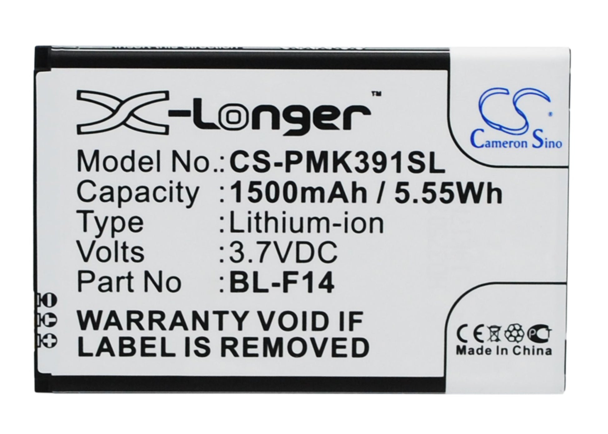 3.7V 1500mAh/5.55Wh Li-ion Mobile/SmartPhone Battery for PHICOMM