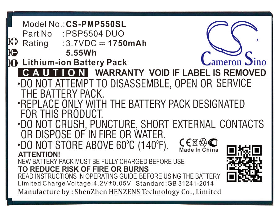 CS-PMP550SL Replacement Battery – Compatible with MultiPhone 5504 DUO