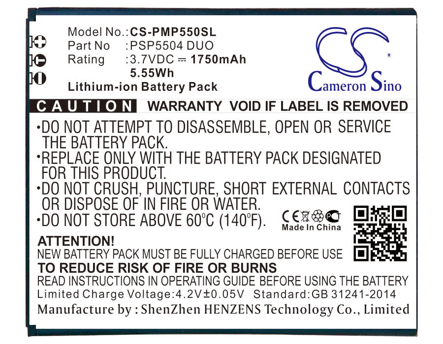 CS-PMS550SL Replacement Battery – Compatible with MultiPhone 5505 DUO