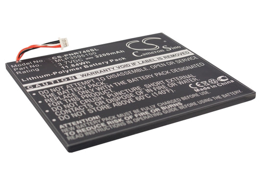 3.7V 3200mAh/11.84Wh Li-Polymer Ebook/eReader Battery for Pandigital