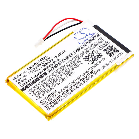 3.7V 800mAh/2.96Wh Li-Polymer Ebook/eReader Battery for Sony