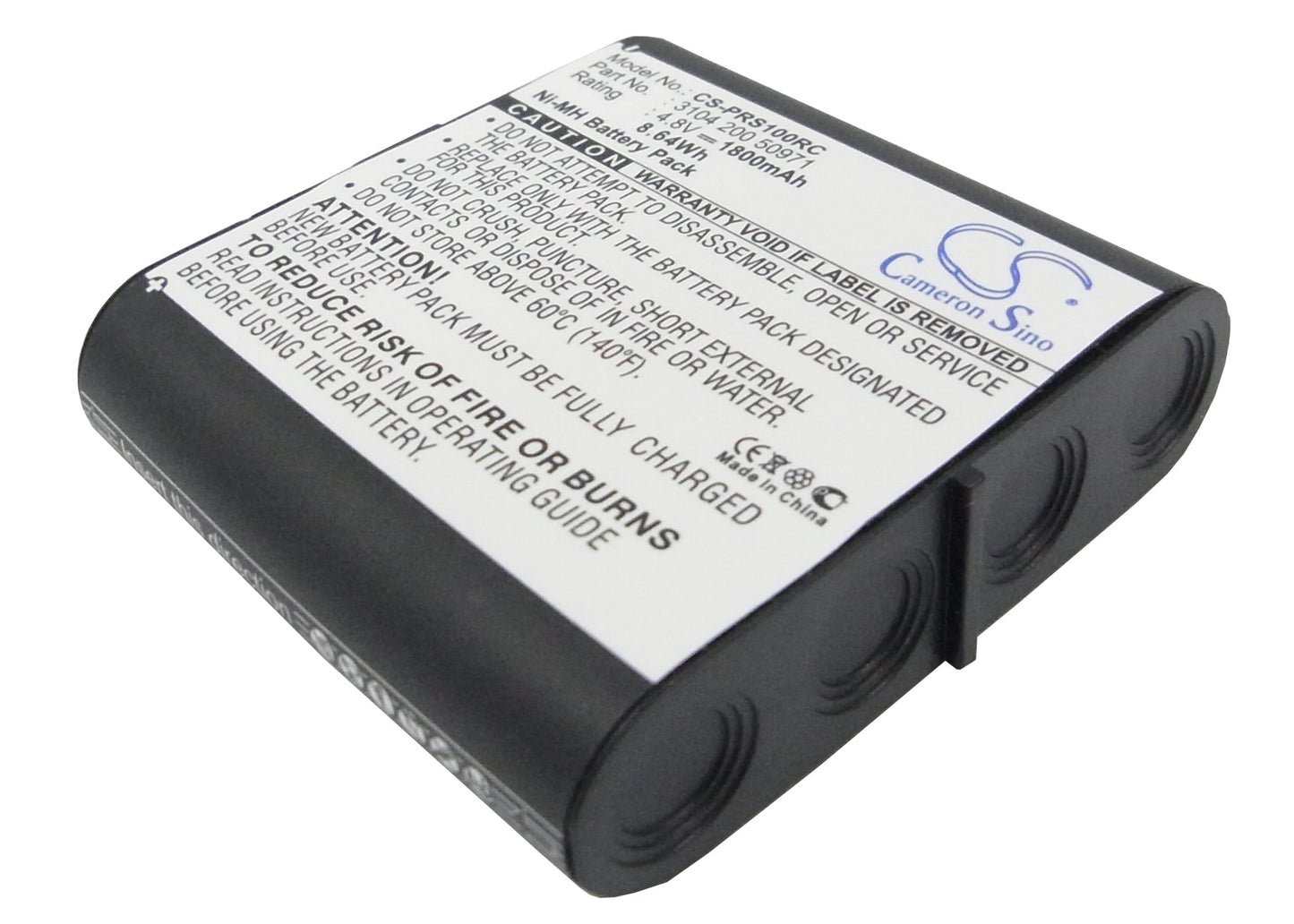 4.8V 1800mAh Ni-MH Remote Control Battery for Philips