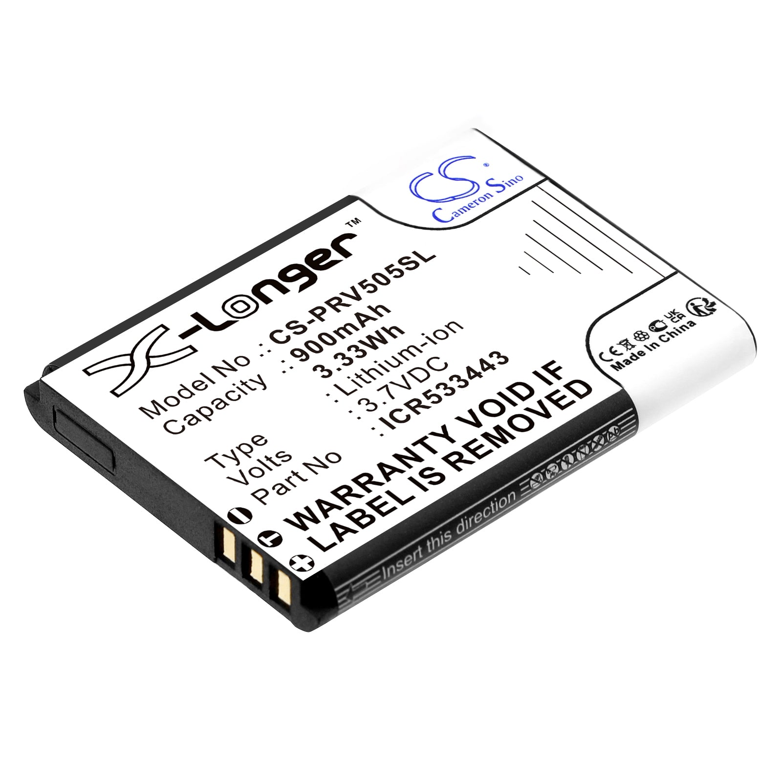 CS-PRV505SL Replacement Battery – Compatible with PCDVRR505, RoadRunner 505