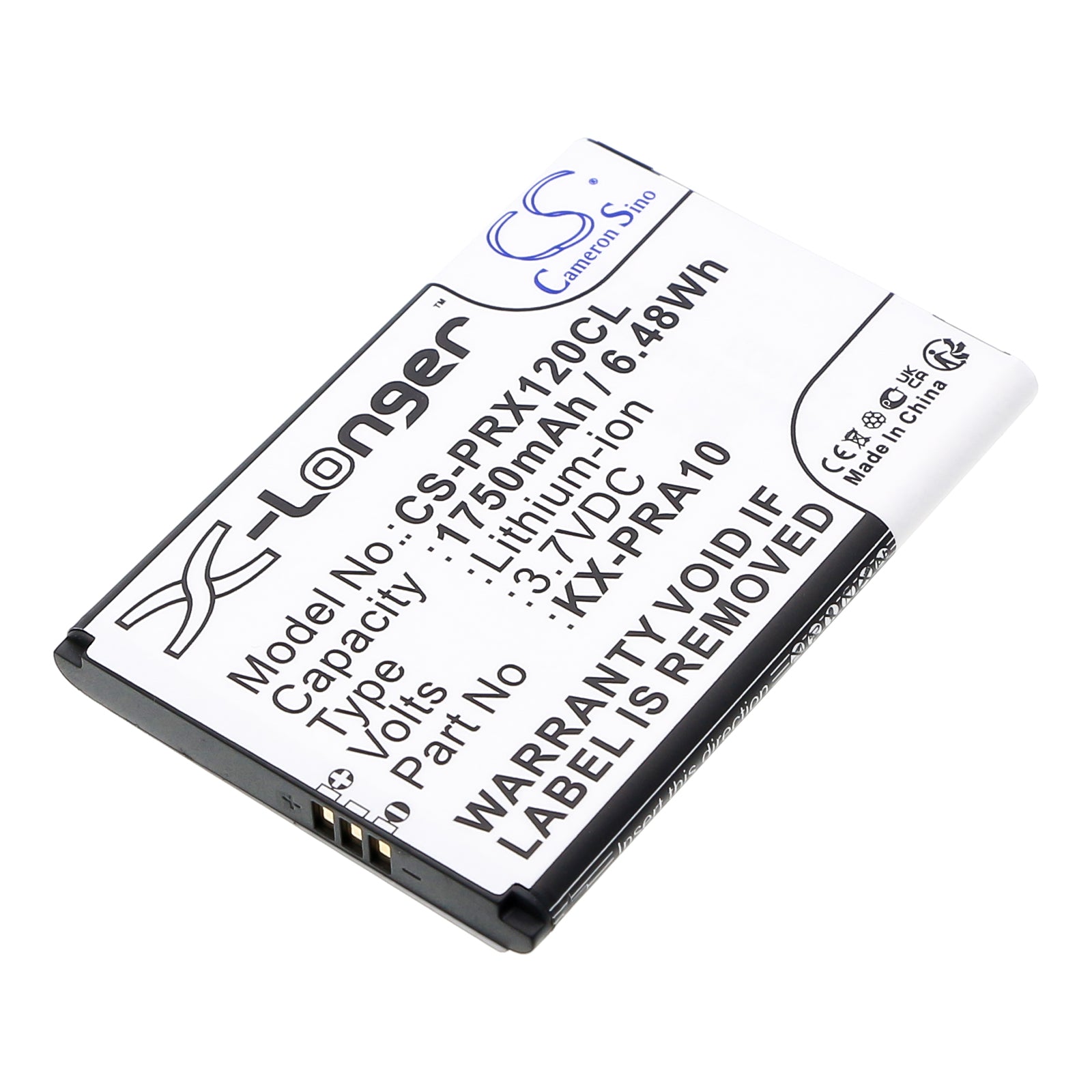 3.7V 1750mAh/6.48Wh Li-ion Cordless Phone Battery for Panasonic