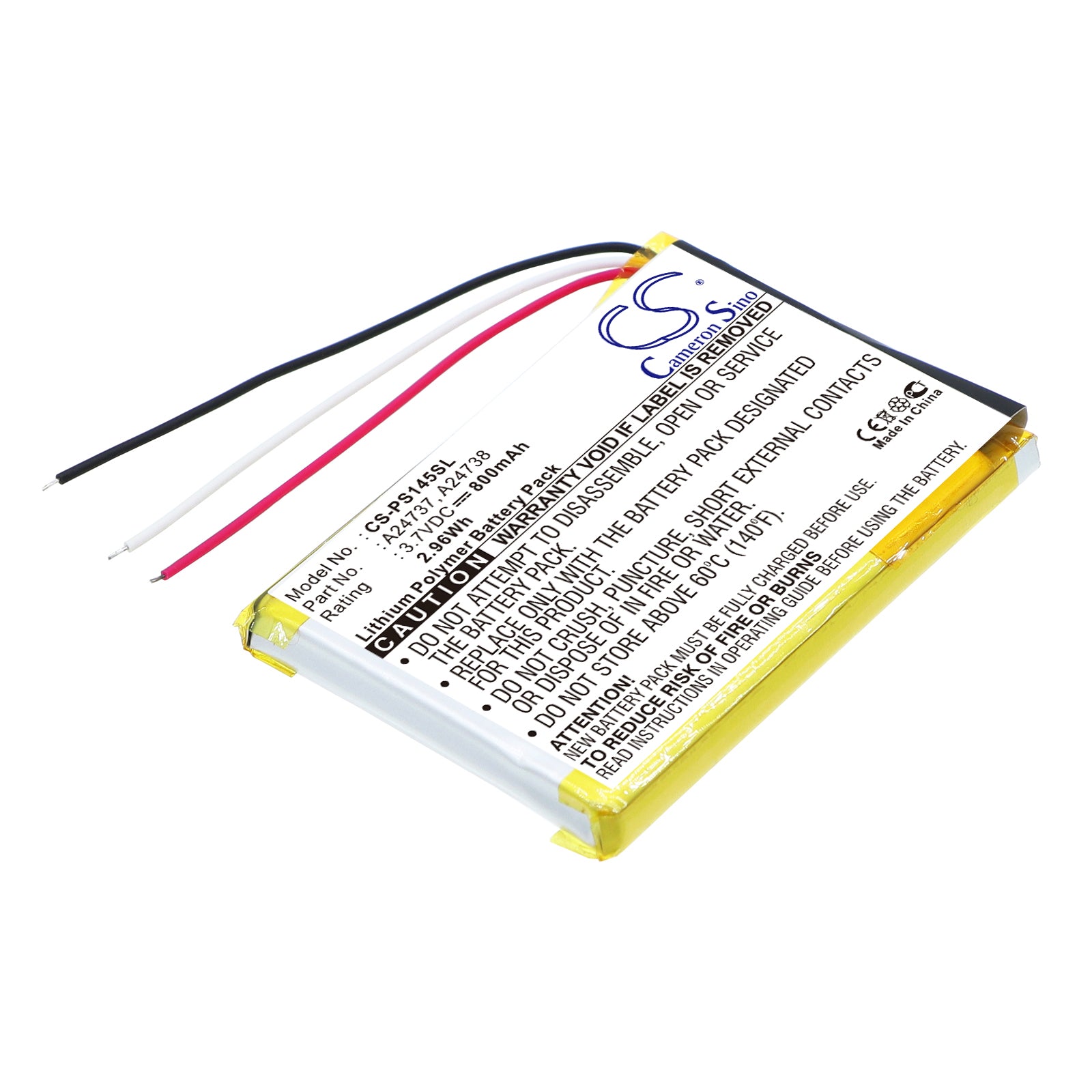 3.7V 800mAh Li-Polymer MP3/MP4/PMP Battery for Philips