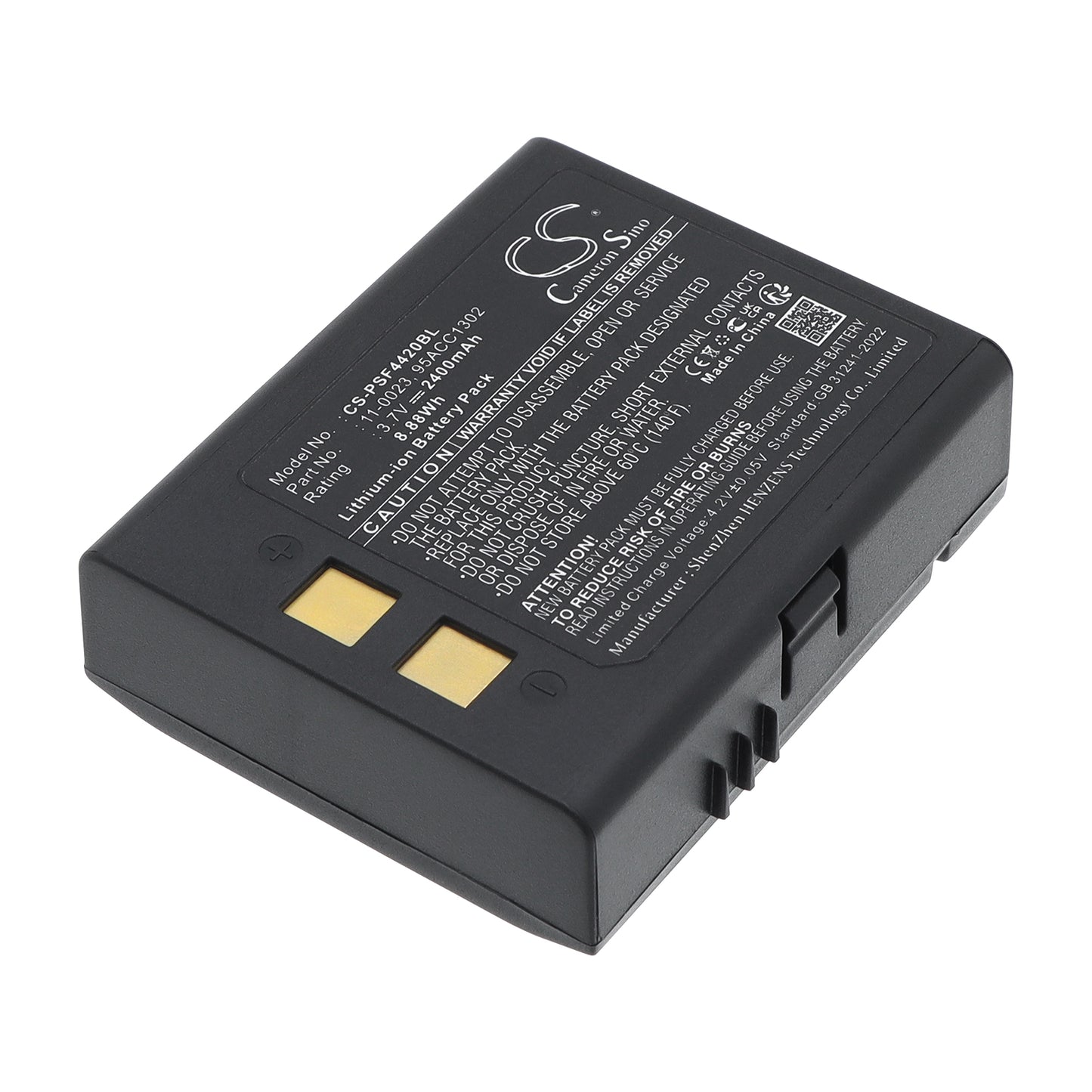 3.7V 2400mAh/8.88Wh Li-ion Barcode/Scanner Battery for PSC