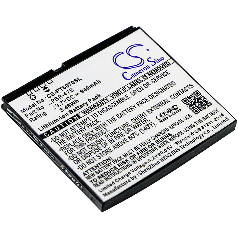 3.7V 940mAh/3.48Wh Li-ion Mobile/SmartPhone Battery for Pantech