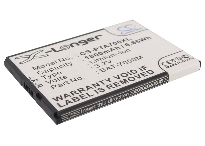 3.7V 1800mAh/6.66Wh Li-ion Mobile/SmartPhone Battery for Pantech