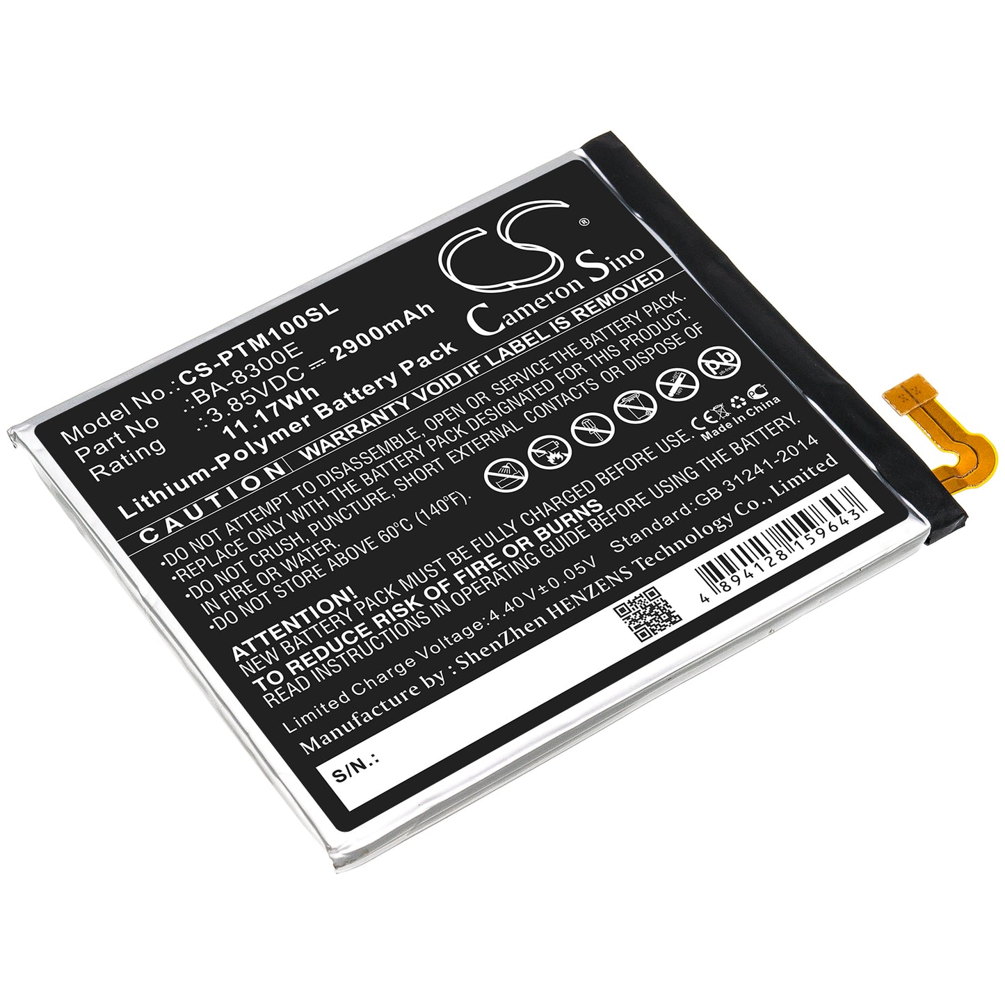 CS-PTM100SL Replacement Battery – Compatible with IM-100, IM-100K, IM-100S