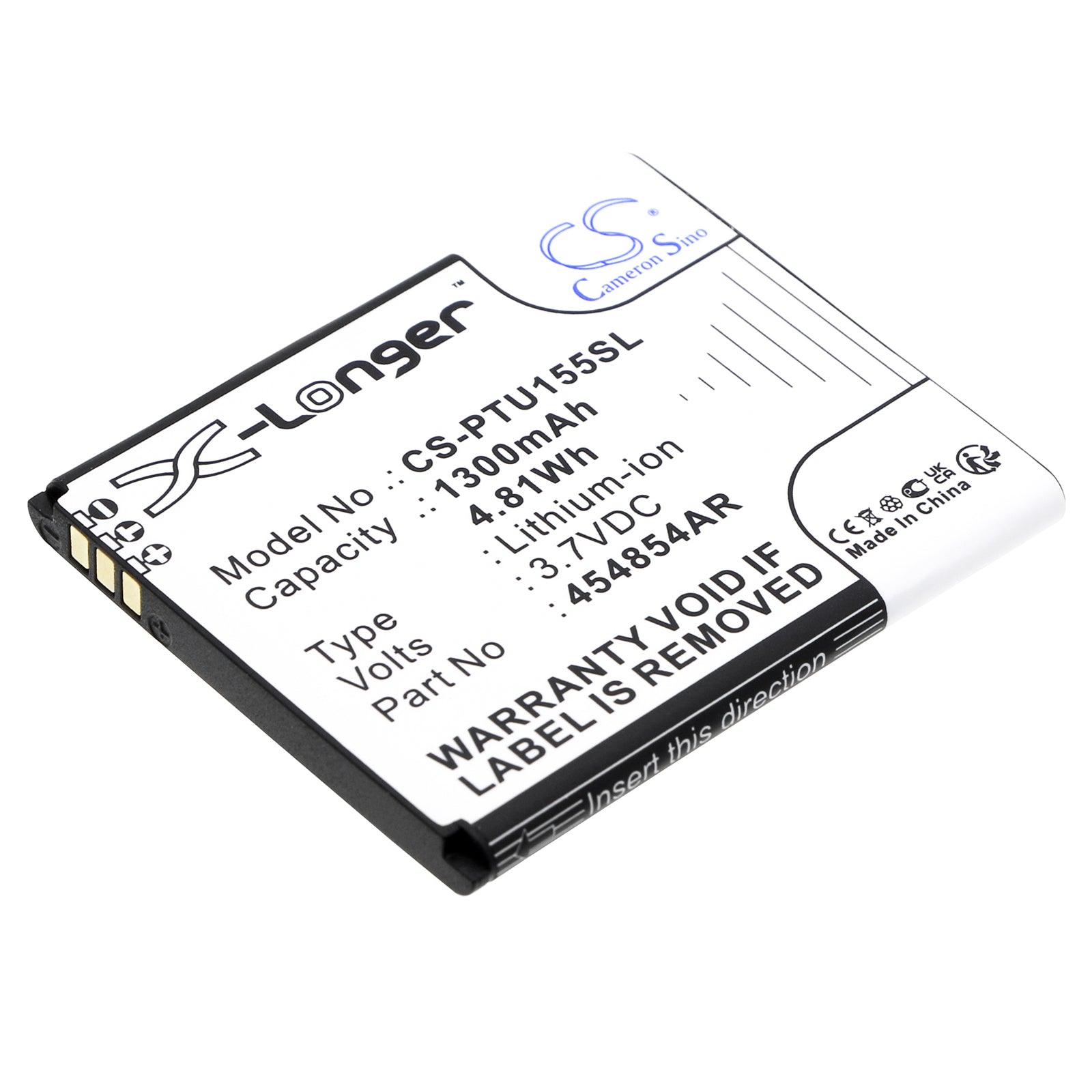 CS-PTU155SL Replacement Battery – Compatible with KX-TU150, KX-TU150EXR, KX-TU155, KX-TU155EXCN, KX-TU155EXRN, KX-TU160, KX-TU550