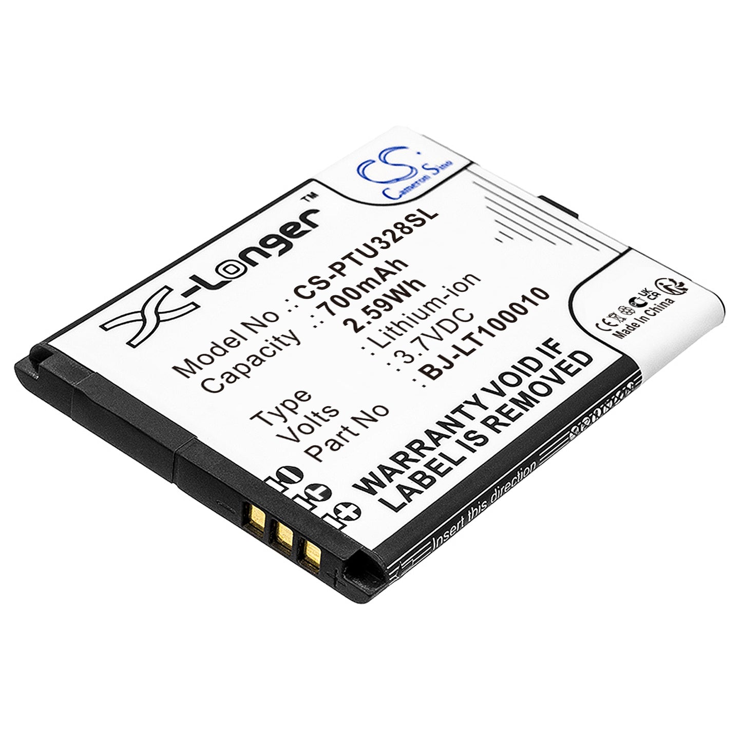 3.7V 1000mAh/3.70Wh Li-ion Mobile/SmartPhone Battery for Panasonic